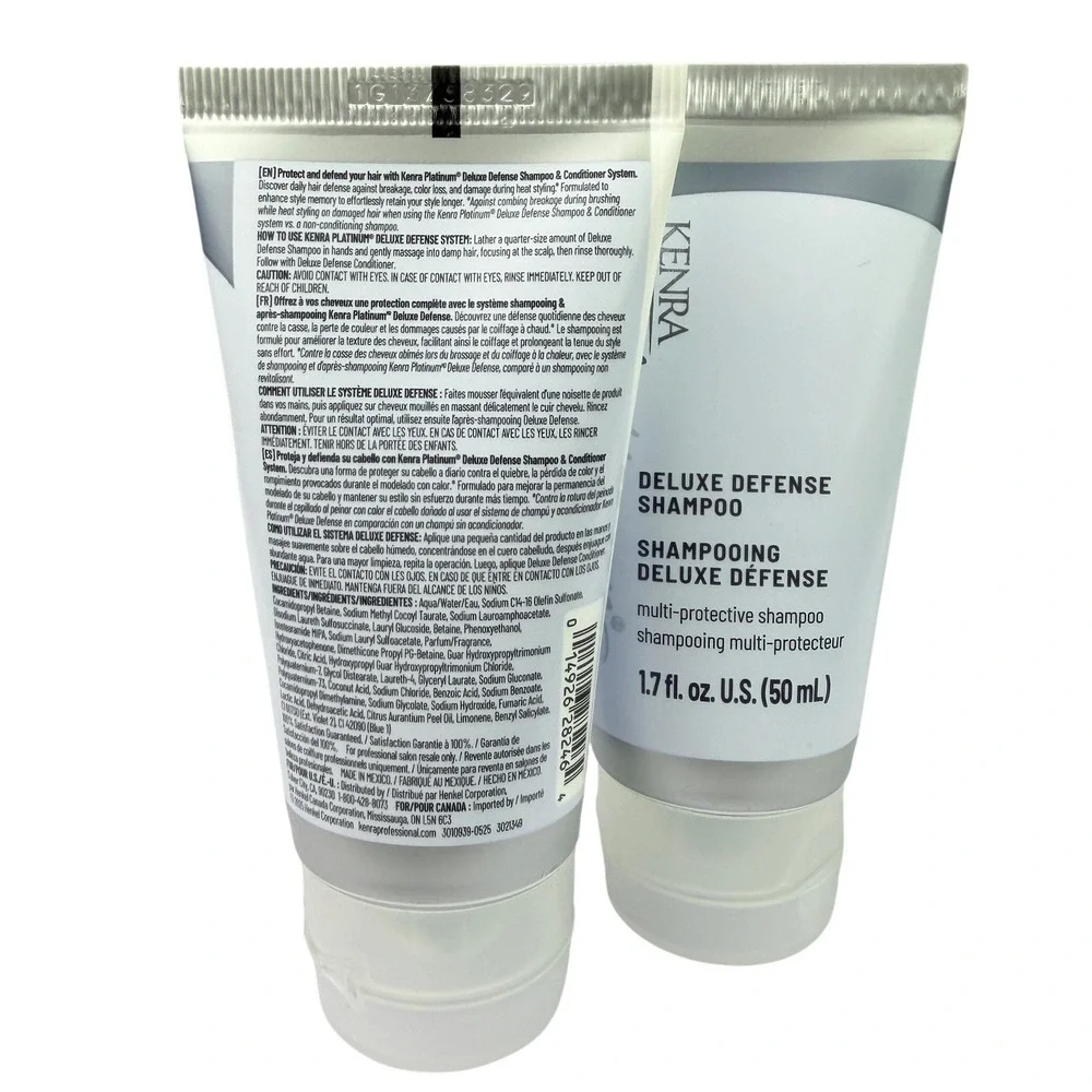 Kenra Platinum Deluxe Defense Shampoo and Conditioner Set 3pc Travel Size 1.7oz